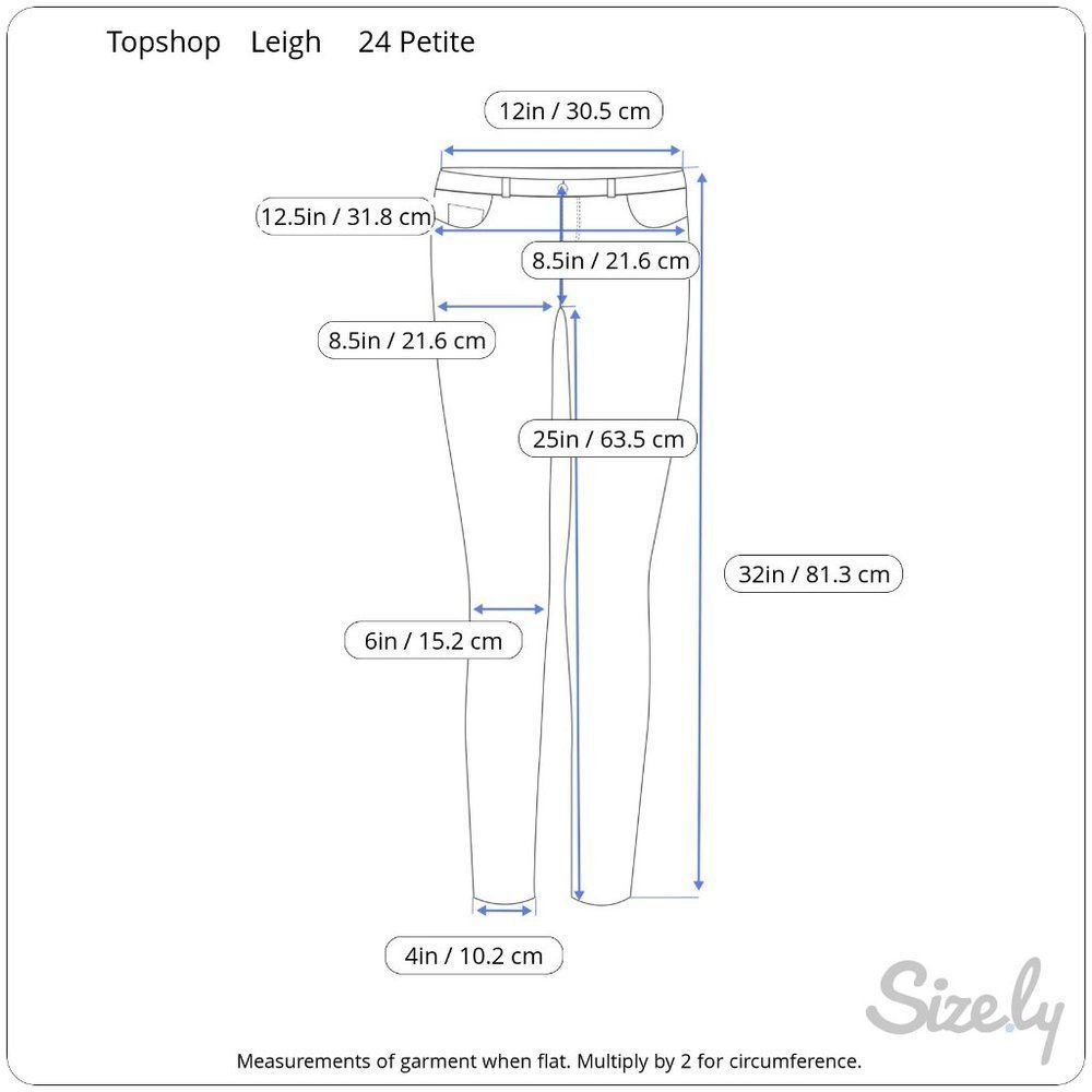 BOGO Free | Topshop Leigh high rise skinny jeans, blue, size 0 / 24 waist petite - Picture 13 of 15
